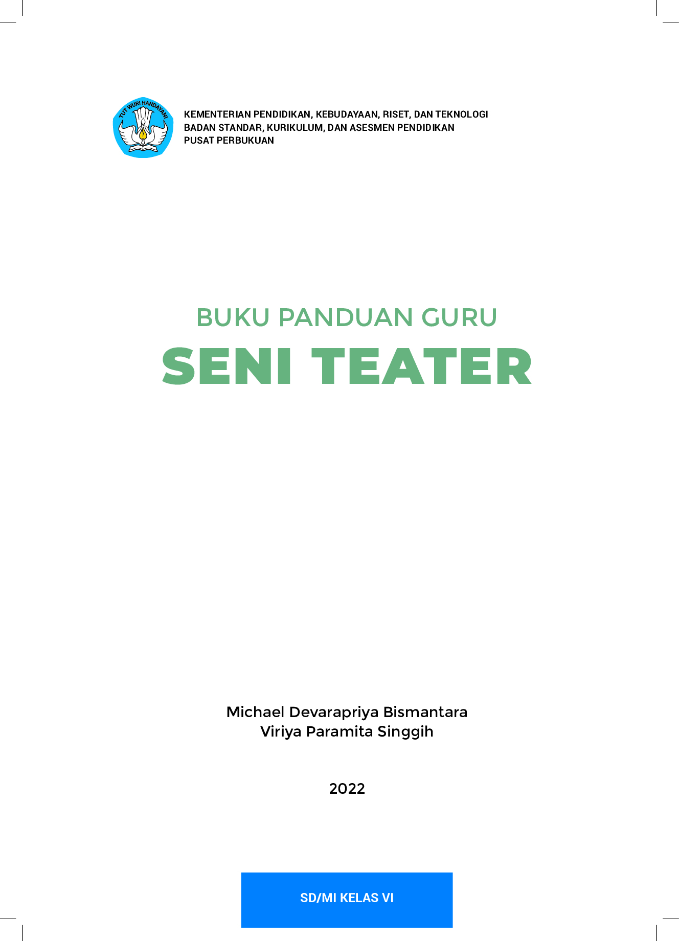 Buku Seni Teater Kelas 6 Kurikulum Merdeka