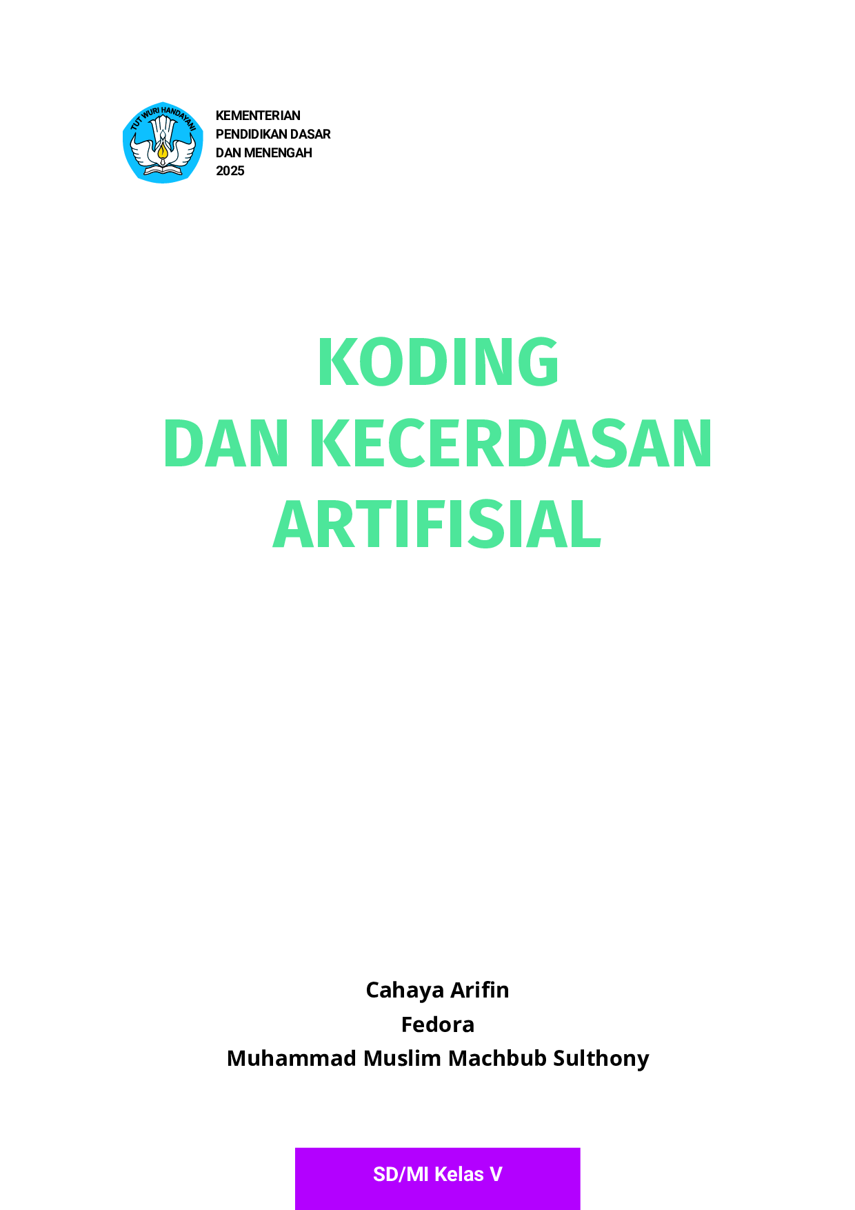 Koding dan Kecerdasan Artifisial Kelas 5 Kurikulum Merdeka